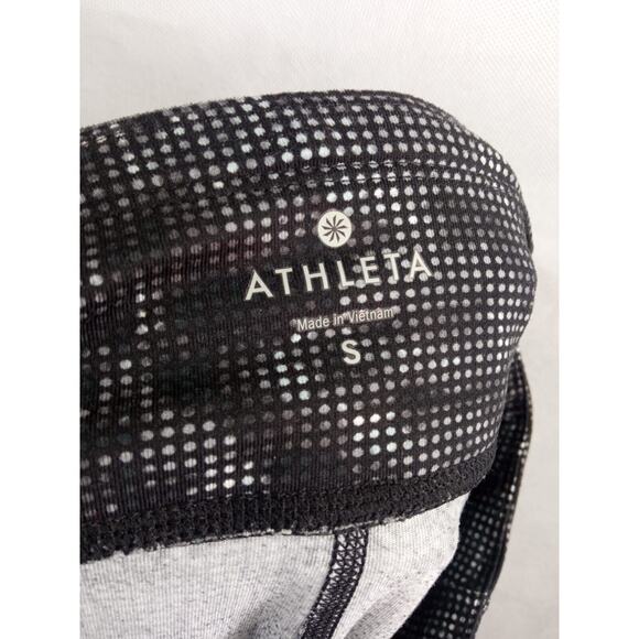 Athleta Leggings Women's Cropped Gray Black Camo Pattern Joggers Stretch Yoga S - Picture 7 of 8